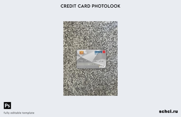 цифровая загрузка Венгрия Erste Bank Visa Card фотоизображение переднего шаблона